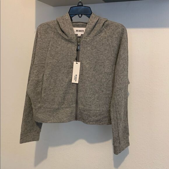 BB Dakota Hoodie Mini Sweater in Grey NWT - Picture 1 of 4